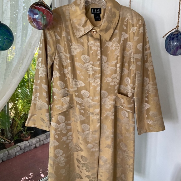 INC International Concepts  Beautiful Gold Trench Coat Style Peacoat - Picture 7 of 8